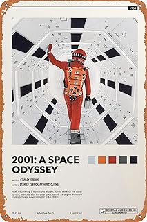 Metal Tin Sign 8x12 inche 2001 Space Odyssey - Stanley Kubrick Movie Poster Custom Personalized Print Wall Decor