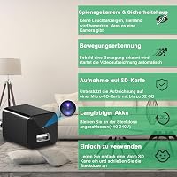 KAMREA Biztonsági Kamera HD 1080P Mini Rejtett Kamera USB Töltő Álcázással Mozgásérzékelő Folyamatos Felvétel Irodai Otthoni Megfigyelés 3