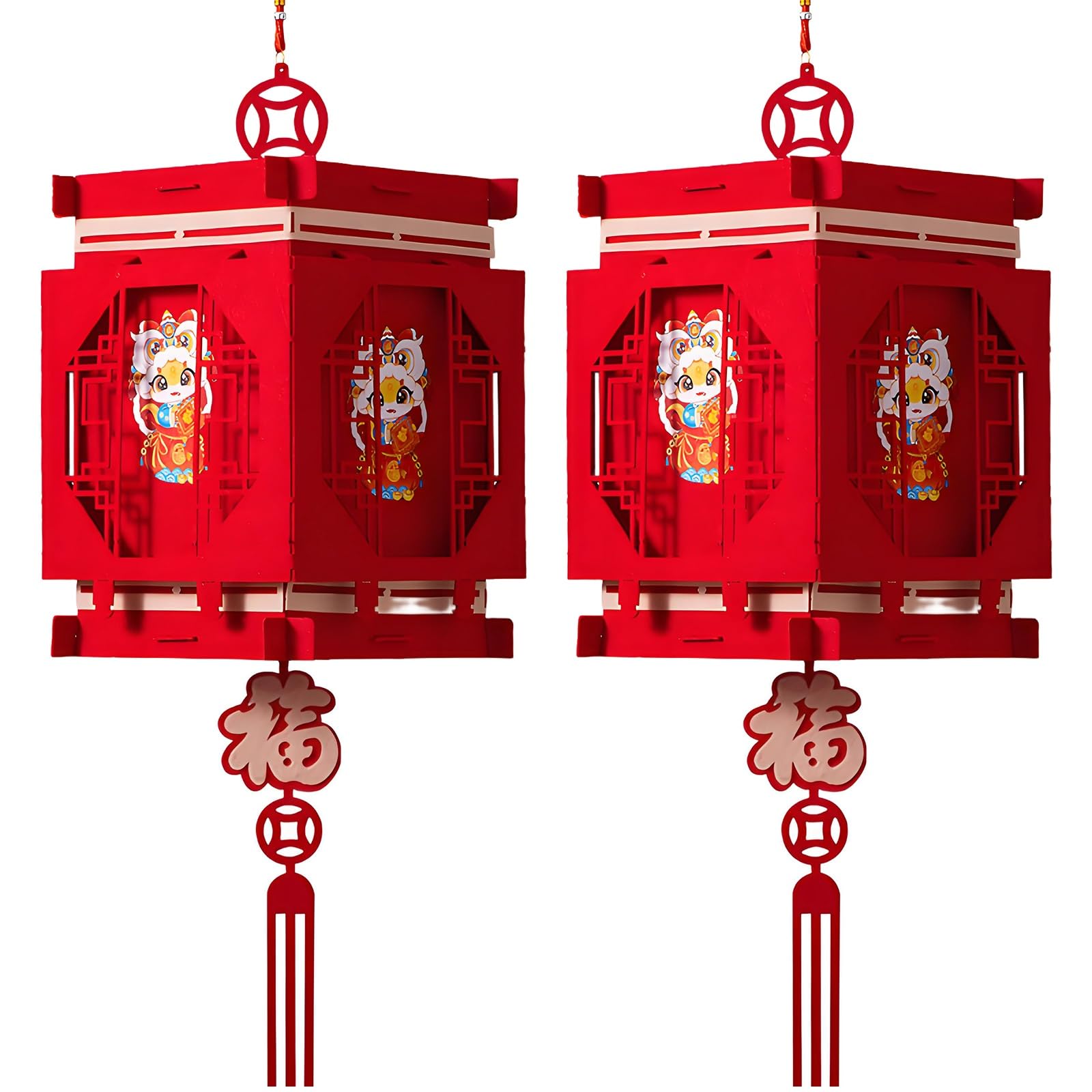 SBZIOJHDR Chinese-style lanterns, Chinese Snake Year Lanterns, Exquisite Hanging Lucky Lantern, Party Decorations(F)