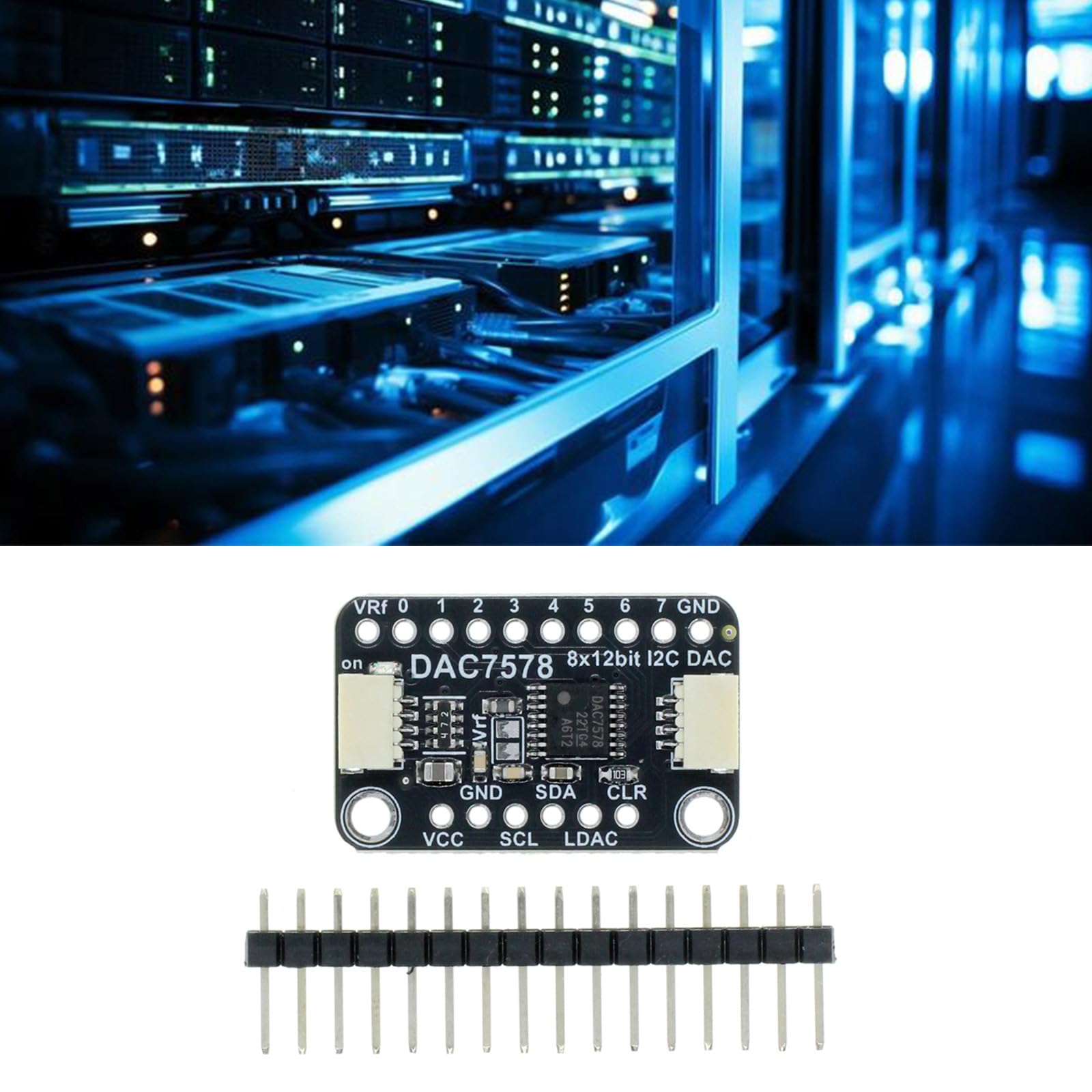 DAC7578 12-Bit I2C, hochgenauer Digital Analog Adapter, rauscharmes, Ausrüstung, Adapter, Ausrüstung, programmierbare Quelle