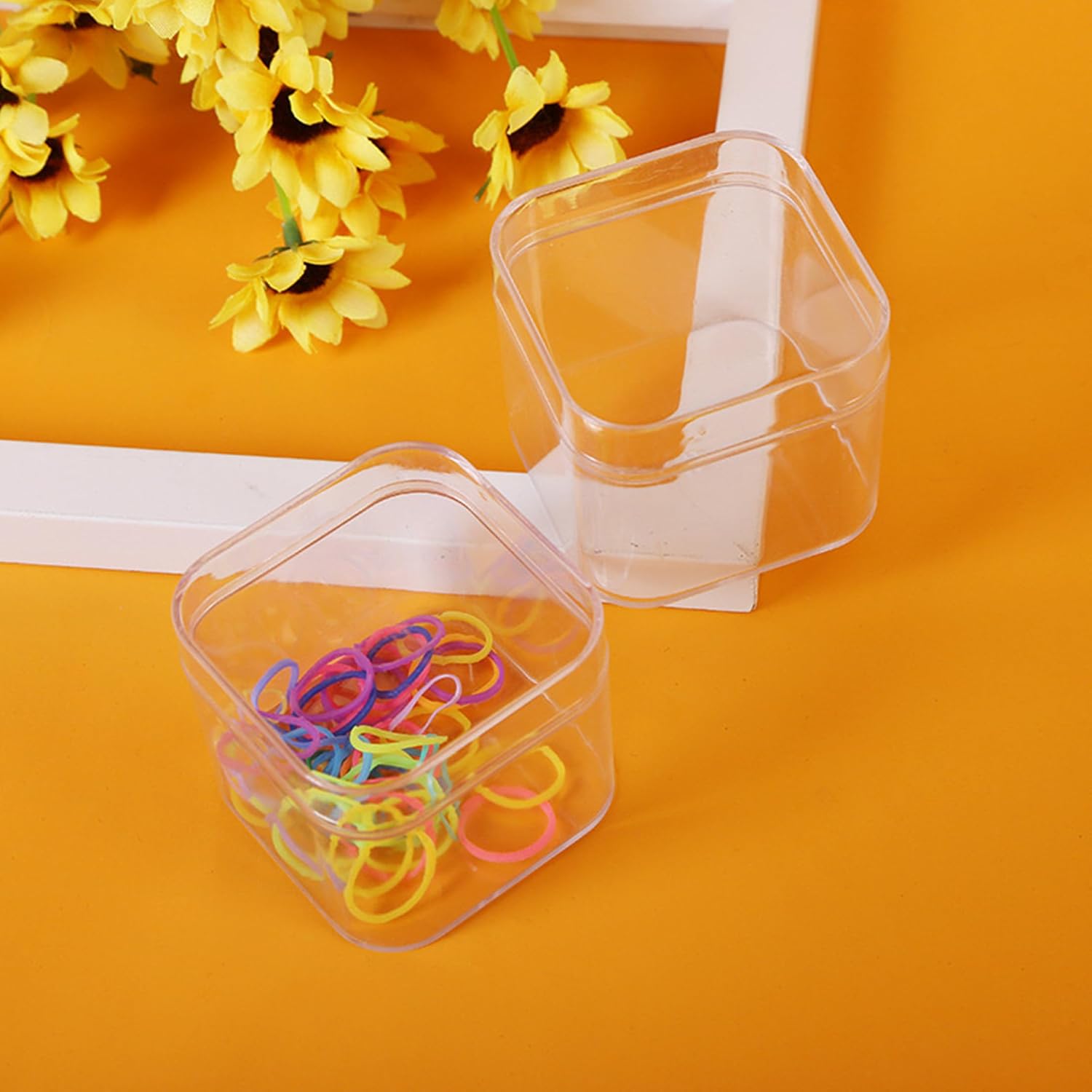 Small Acrylic Box Plastic Square Cube Clear Display Box ith Lid Acrylic Candy Boxes for Birthday Wedding Party Favor image 4