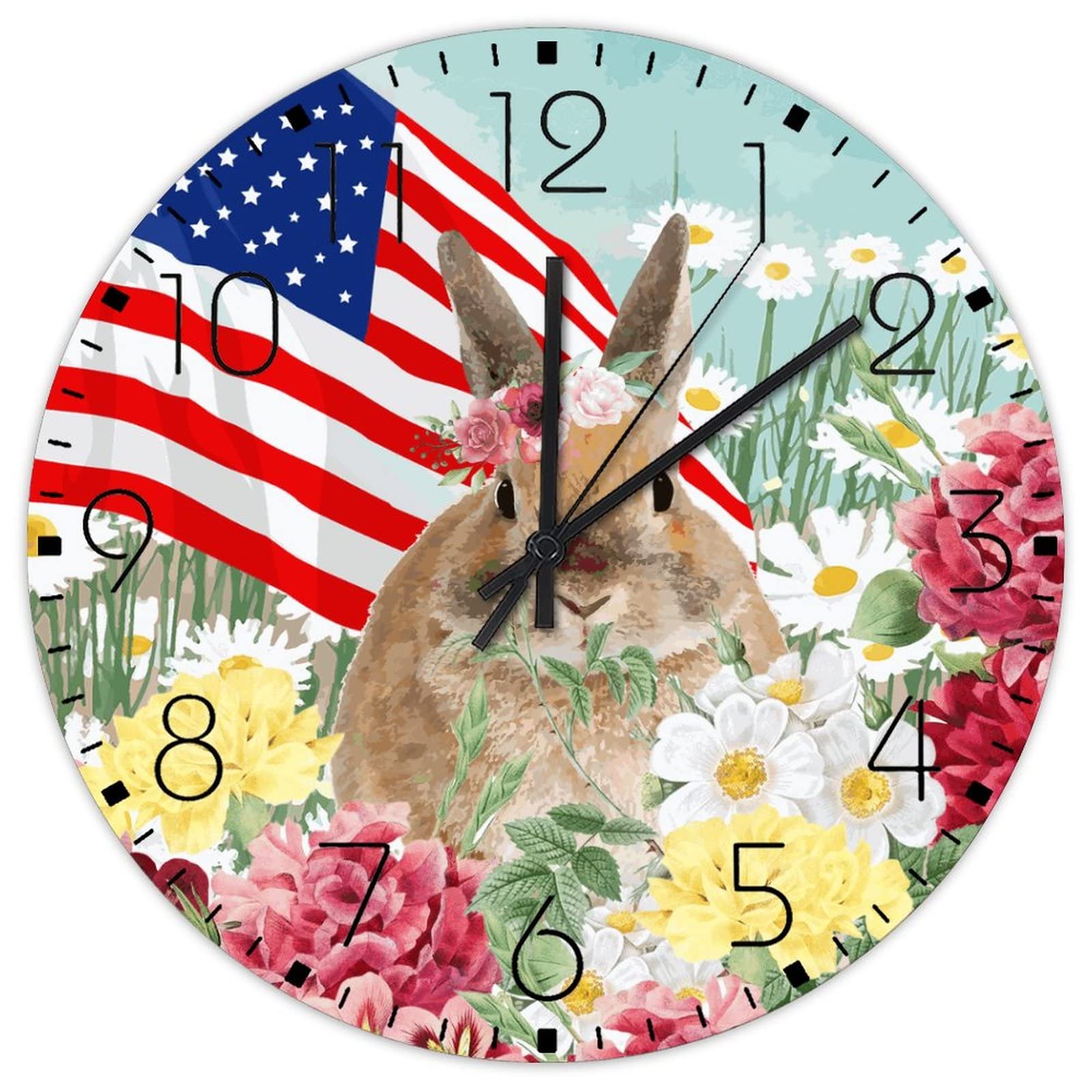 Horloge murale en bois américaine : le cadeau idéal pour décoration rétro de porche