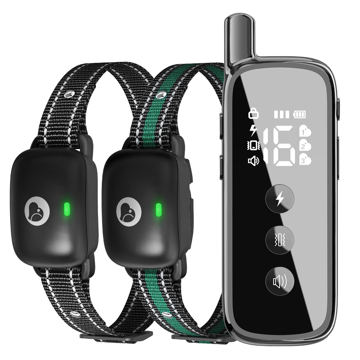 Dog Training Collar 2 Dogs Upgraded 2600FT Remote Rechargeable Waterproof Electric Shock Collar with Beep Vibration Shock for