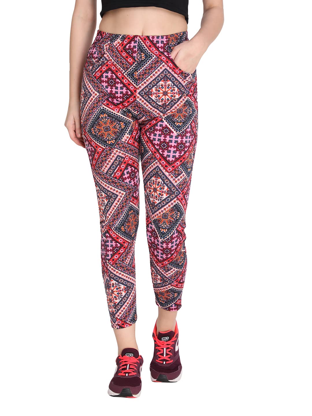 Women's Regular Fit Mid Rise Stylish Regular Track Pant Workout Running Lower-image-42