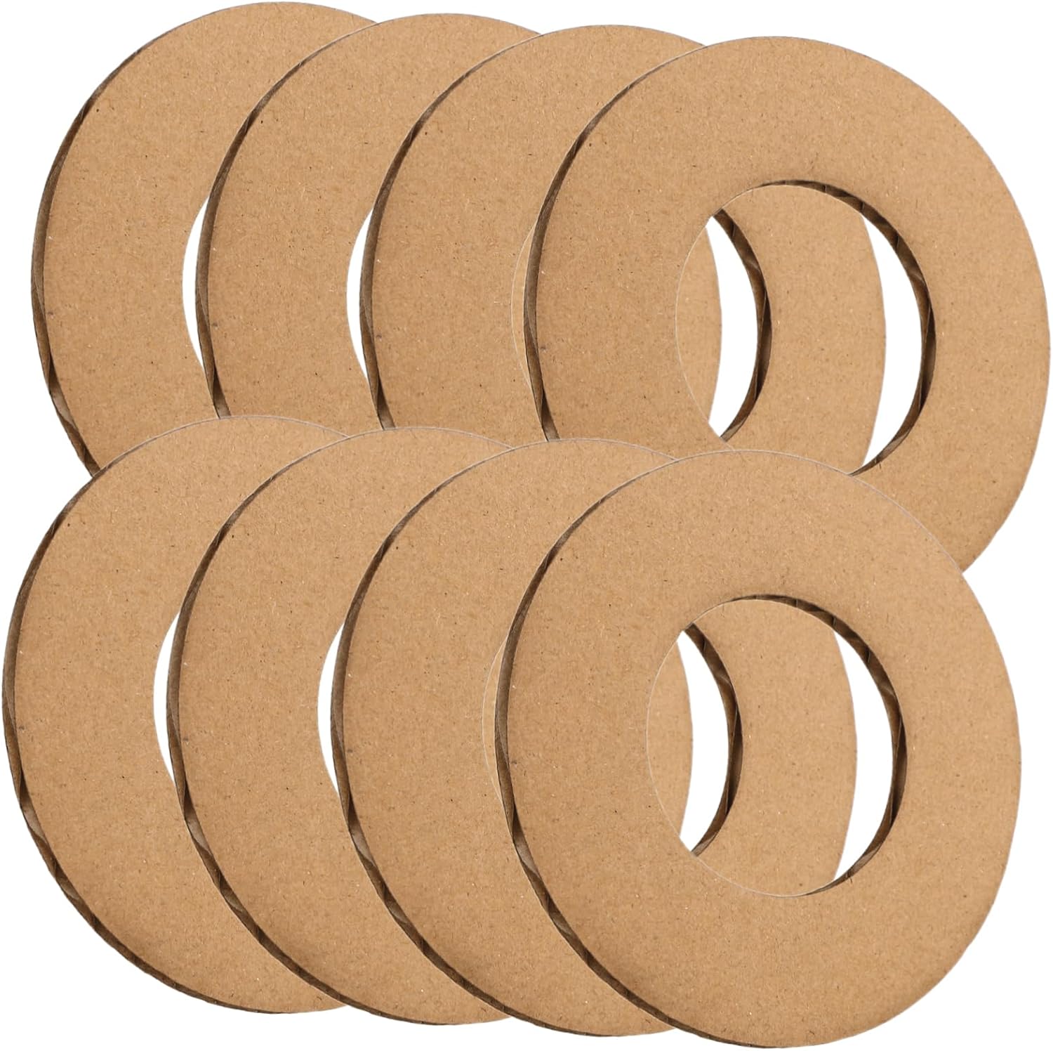 VILLFUL 44pcs Wreath Frames for Crafts Round Paper Circle Wreaths for Holiday Decorations and Boys and Girls Art Projects Outer Inner Thick