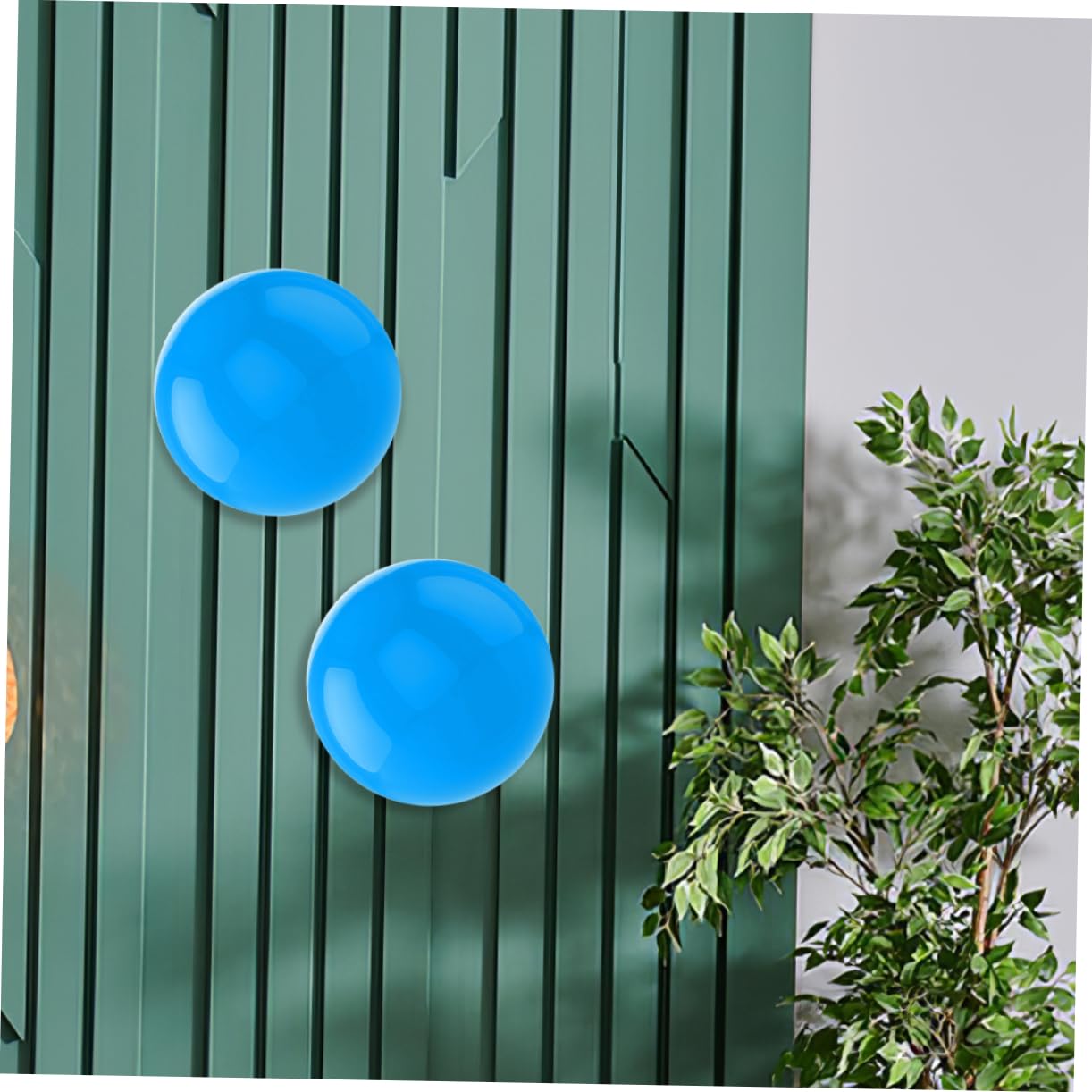 HOLIDYOYO Blue Gazing Ball Decorative Hanging Ball Polished Stainless Steel Mirror