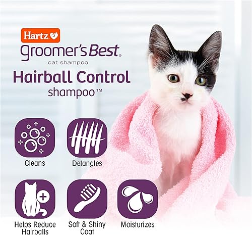 Miniatura 4 de HARTZ El mejor champú para gatos con control de bola de pelo de Groomer