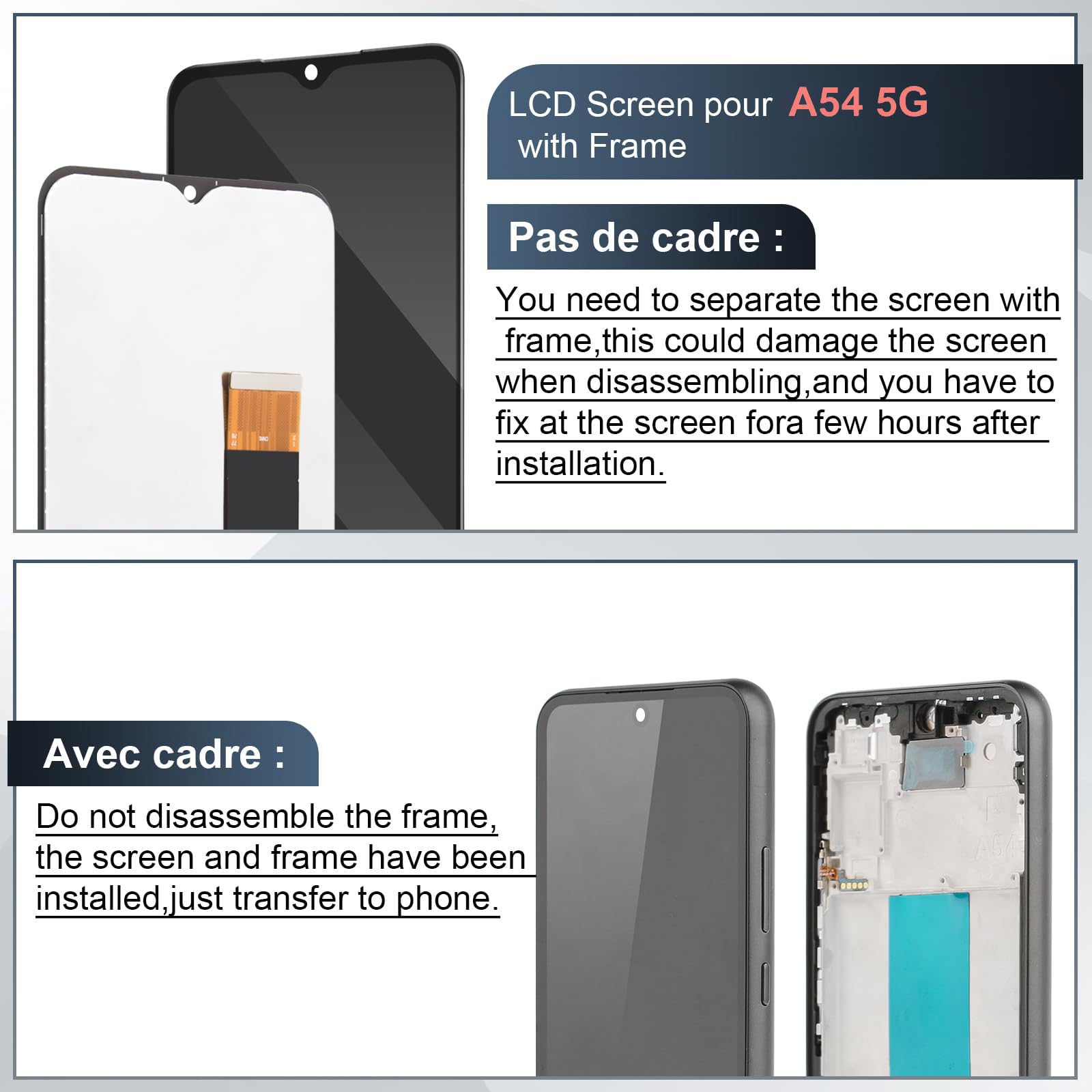 1. OEM Qualität A54 LCD Display Austausch mit Klebstoff und Reparaturwerkzeugen