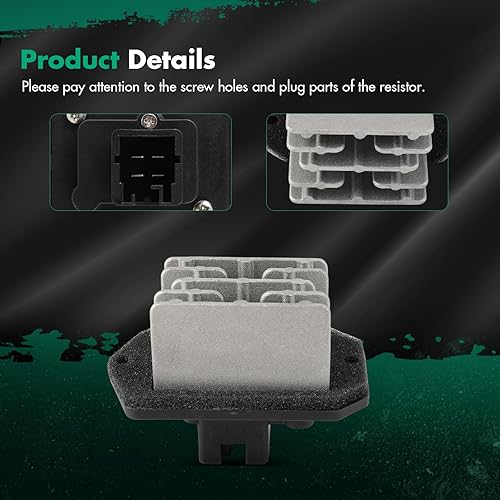 Miniatura 668 de SCITOO Resistencia de motor de ventilador HVAC para 2008-2013 para Chrysler 300/2008-2016 para Town & Country/2008-2010 para Dodge Charger/2008-2018