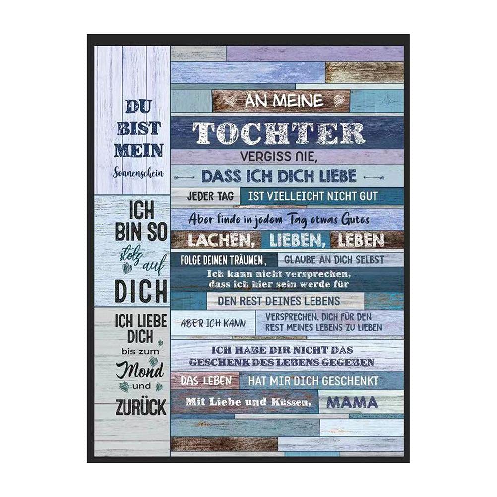 Couverture avec lettres allemandes idée cadeau réconfortant câlin pour fille