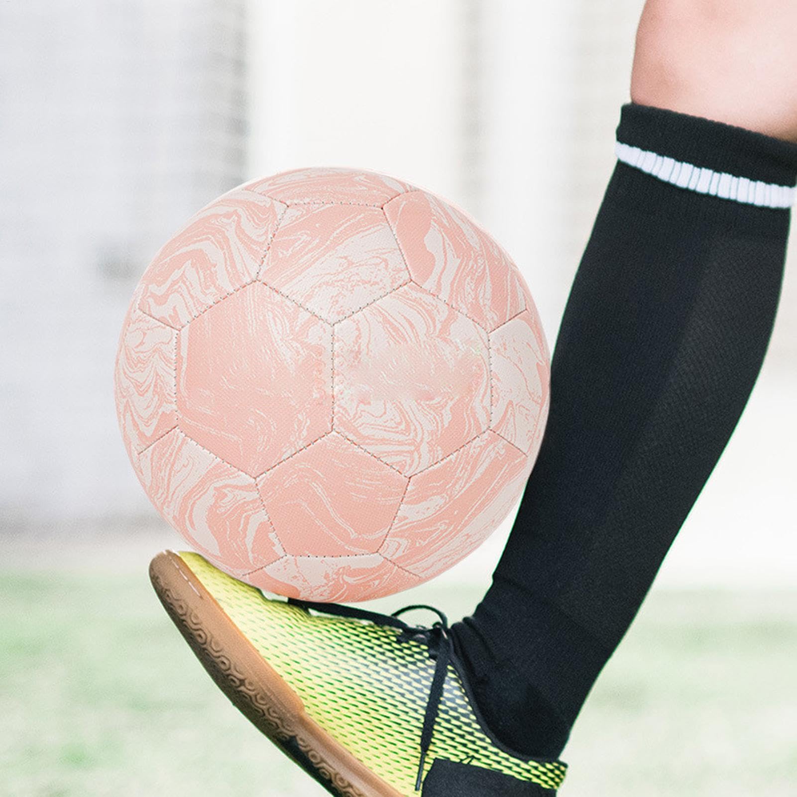 Pallone Da Calcio Per Sport All'Aperto Rivestimento In Pelle PU, Design | Sport Pallone Multiuso Per Bambini E Adulti Amanti Del Calcio, Giardino, Spiaggia, , Camp