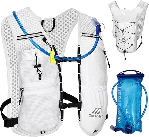Chaleco para correr para mujeres y hombres, mochila ligera de hidratación de 5.29 oz con bolsa de agua a prueba de fugas de 2 L, paquete de 6 L para