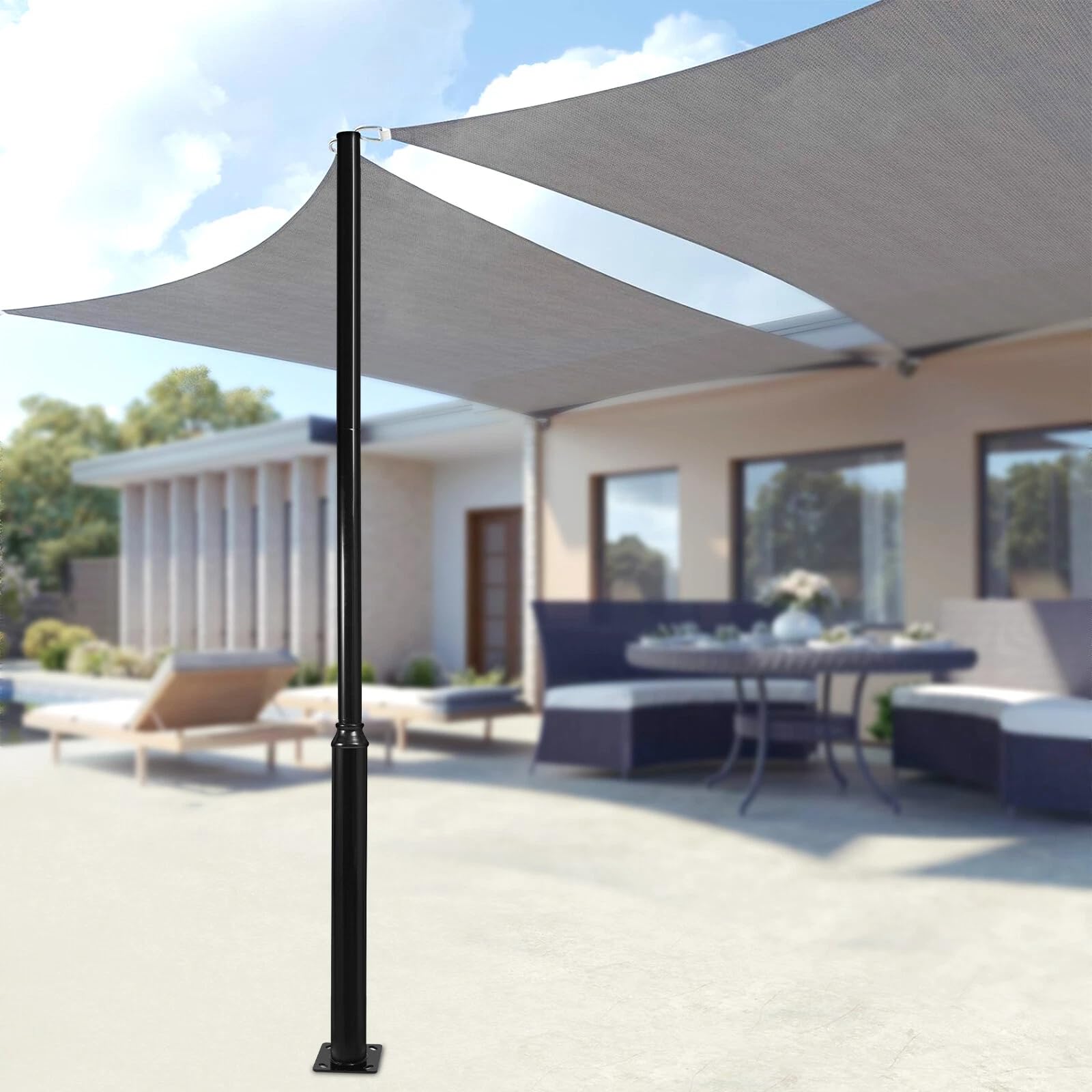 Straßenlaternenmast Verzinkter Stahlpfahl Split Design 3-5M 100 kg Belastbarkeit