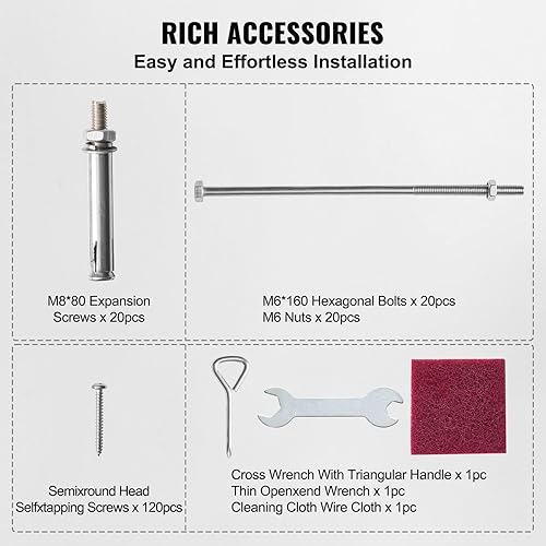 Miniatura 4 de VEVOR Base de poste de 6 x 6 pulgadas, 1 soporte de anclaje de poste ajustable de acero inoxidable (interno de 5.9 x 5.5 pulgadas), base de poste