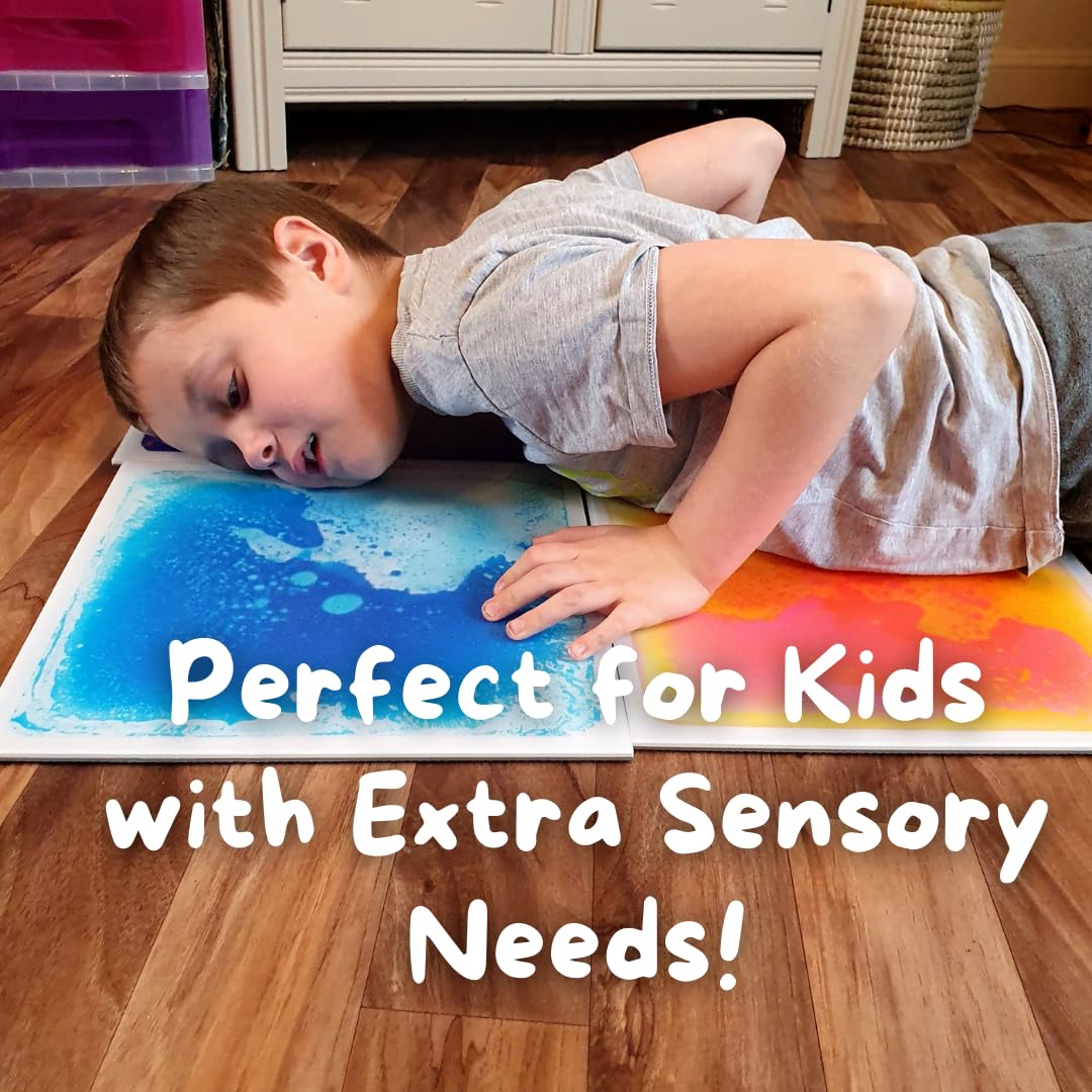 Liquid Sensory Floor Tiles, 6pc 30cm x 30cm, Interactive Autism Sensory Equipment - Image 4