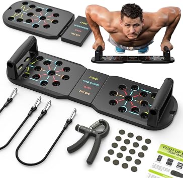 JLoibao Push Up Board, Portable Pushup Board for Men, Foldable Push Up Bar