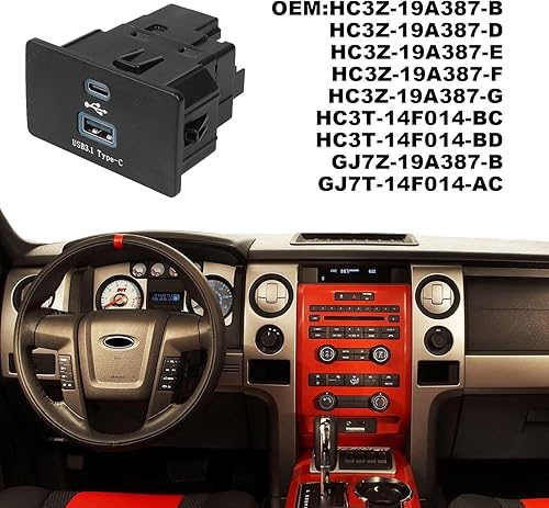 Miniatura 6 de TAIFAM Carplay - Concentrador de interfaz USB, USB + módulo tipo compatible con Ford Lincoln SYNC 3, versión 3.4, transmisión estable de carga