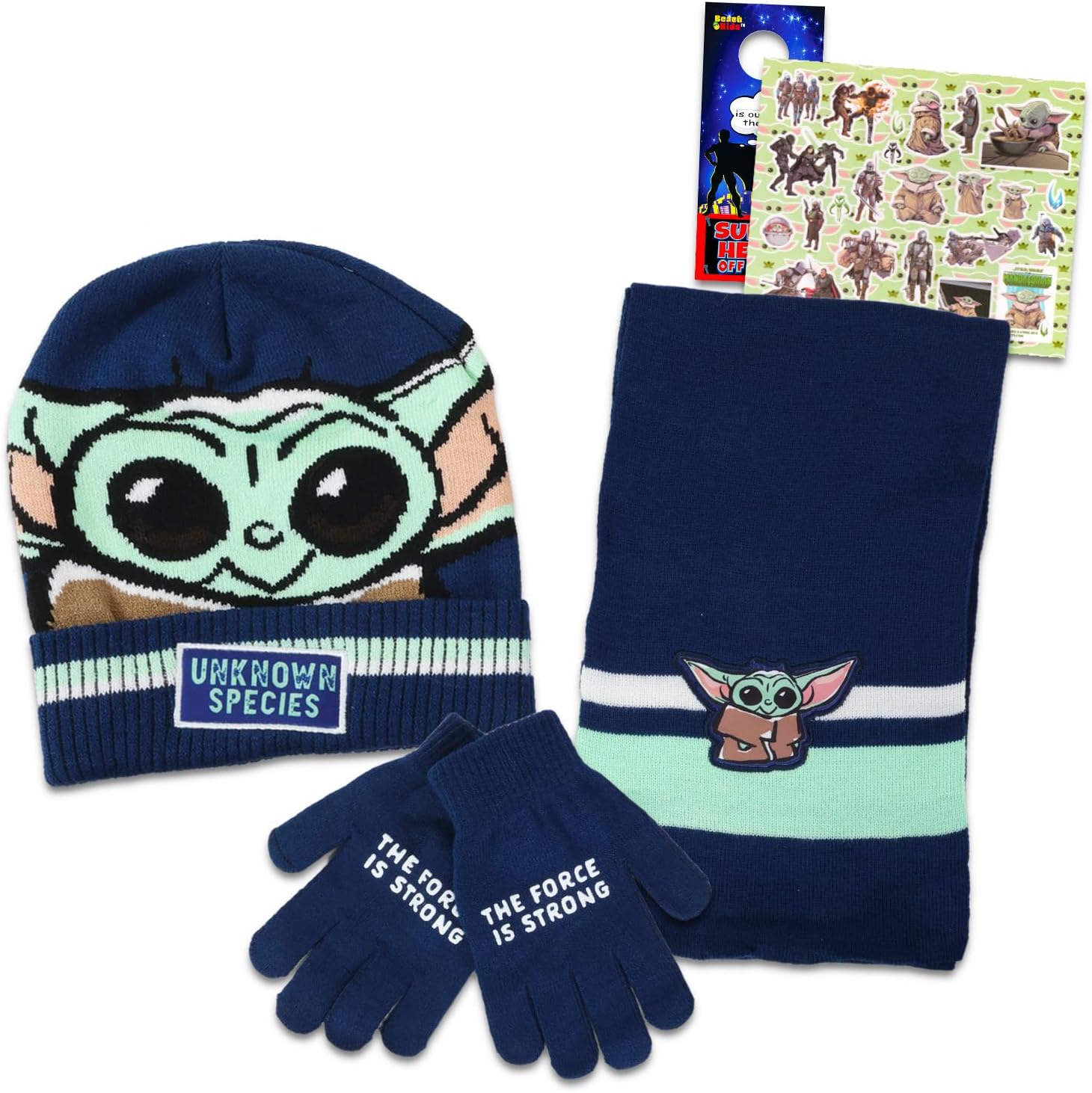 Star Wars Baby Yoda Winter Gear for Boys – Mandalorian Beanie Bundle with Baby Yoda Beanie, Gloves, Scarf Plus Stickers, More | Baby Yoda Winter Accessories for Kids Star Wars Baby Yoda Winter Gear for Boys – Mandalorian Beanie Bundle with Baby Yoda Beanie, Gloves, Scarf Plus Stickers, More | Baby Yoda Winter Accessories for Kids