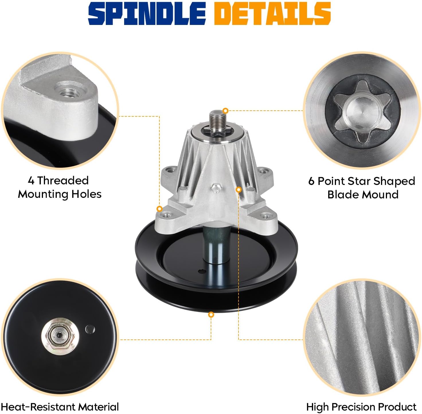 Aeagle 918-04822 LTX1042 Spindle Kit Fits for Cub Cadet 42" Deck LTX1040 LTX1042KW LTX1042KH Craftsman LT2000 LT1500 PYT9000, Includes 2 Spindles 618-04822, 2 Idler 756-04129, 96" Belt 754-04060