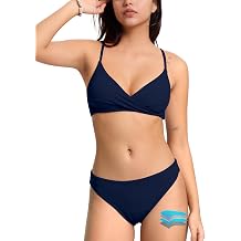 Beautikini Period Swimwear Two Piece Low Waist V Neck Sporty Bikini Sets