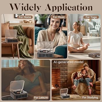 Gueray CD Player with Speakers HiFi Stereo Sound Vintage CD Player Bluetooth for Home, Retro Wood CD Players FM Radio with Remote Control, Support USB/AUX/Type-C Playback for Audio Books