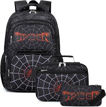 JIANYA School Backpack for Boys and Girls Elementary Childrens School Bag Kids Backpack with Lunch Box