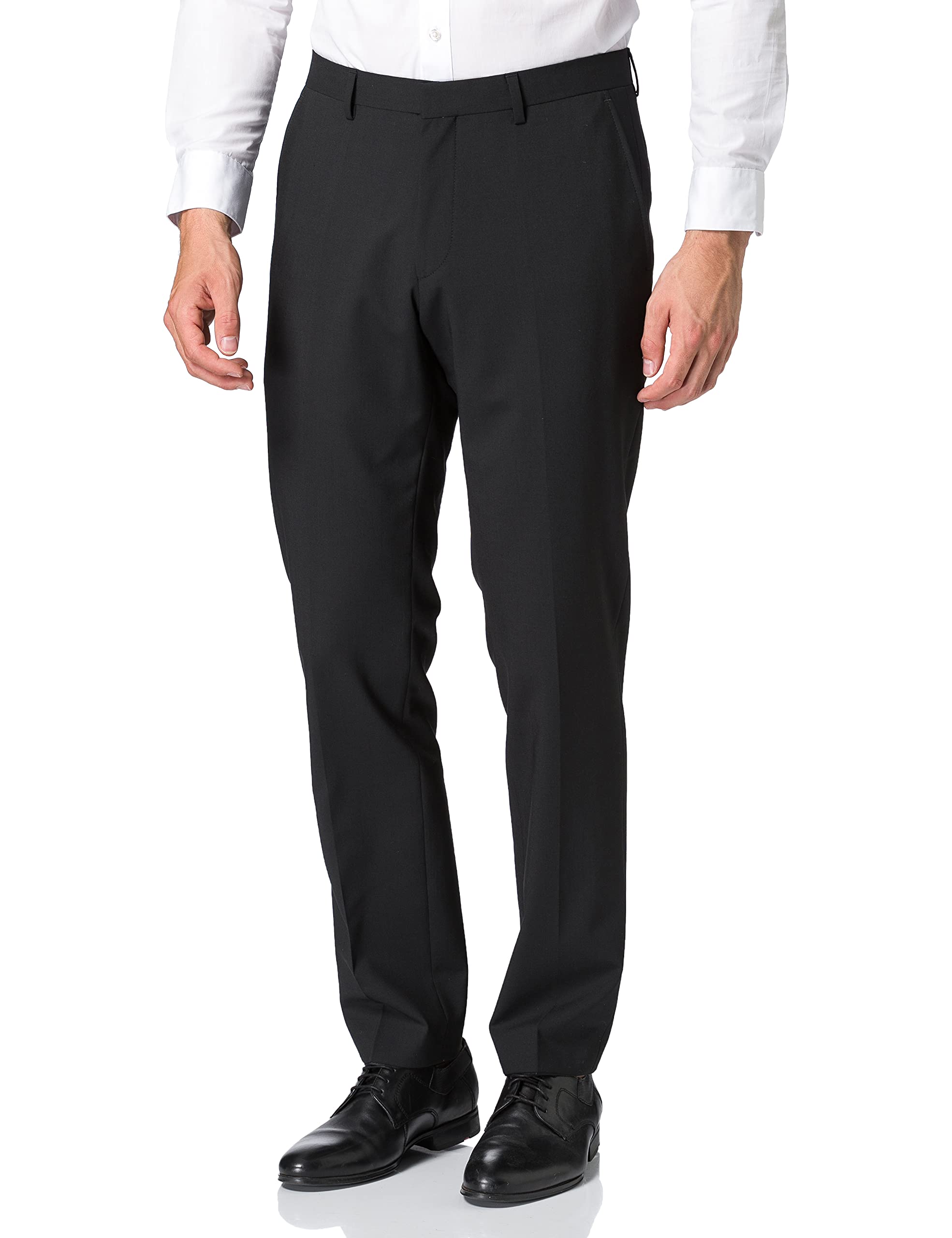 Roy Robson Slim Pantalones de Traje, Negro (Schwarz 1), 38W x 34L para Hombre