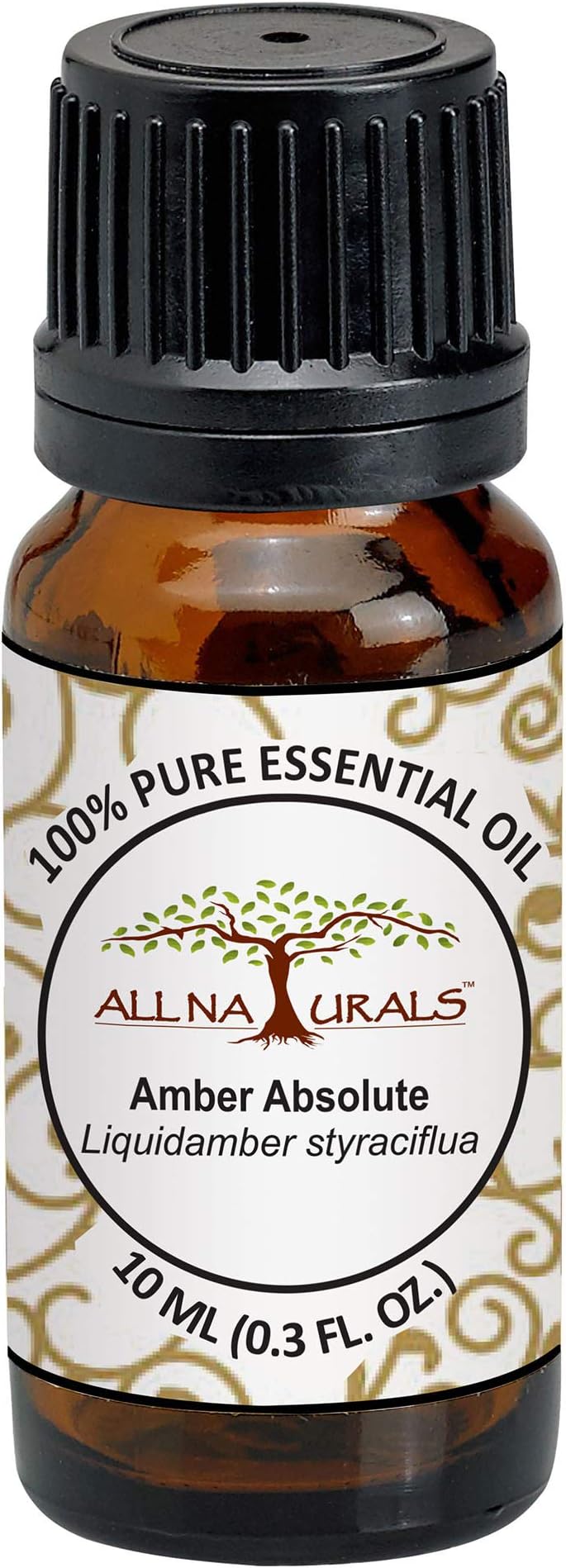 All Naturals Amber Absolute Essential Oil (Himachal) 100% Pure, Exotic, Sweet, Musky Aroma For Natural Perfumes, Massage Oils, Attars, Diy Skincare & Diffusers - 10 Ml