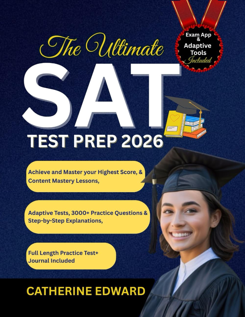 The Ultimate SAT Test Prep 2026: Achieve and Master your Highest Score, Content Mastery Lessons, Adaptive Tests, 3000+ Practice Questions & Step-by-Step Explanations.