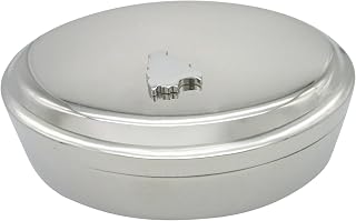 Kiola Designs Bolivia Map Shape Pendant Oval Trinket Jewelry Box