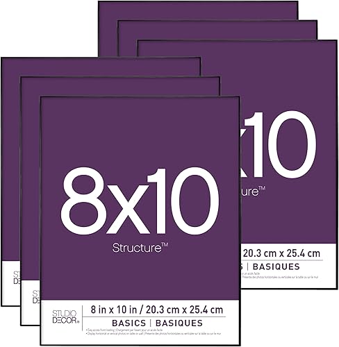 Vista 6 de Paquete de 6: Marco Negro, Basics by Studio Décor®