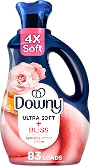 Downy Ultra Soft Fabric Softener Liquid, Bliss, Sparkling Amber and Rose, 50 fl oz, 83 Count