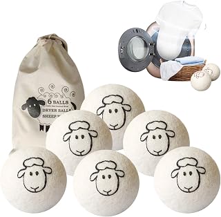Dryer Balls | Nature Wool Fabric Softener Ball for Sensitive Skin | Soft Touch Dryer Accessories for Clothing Anti Winding, Anti Static, Save Drying Time Nanyaciv
