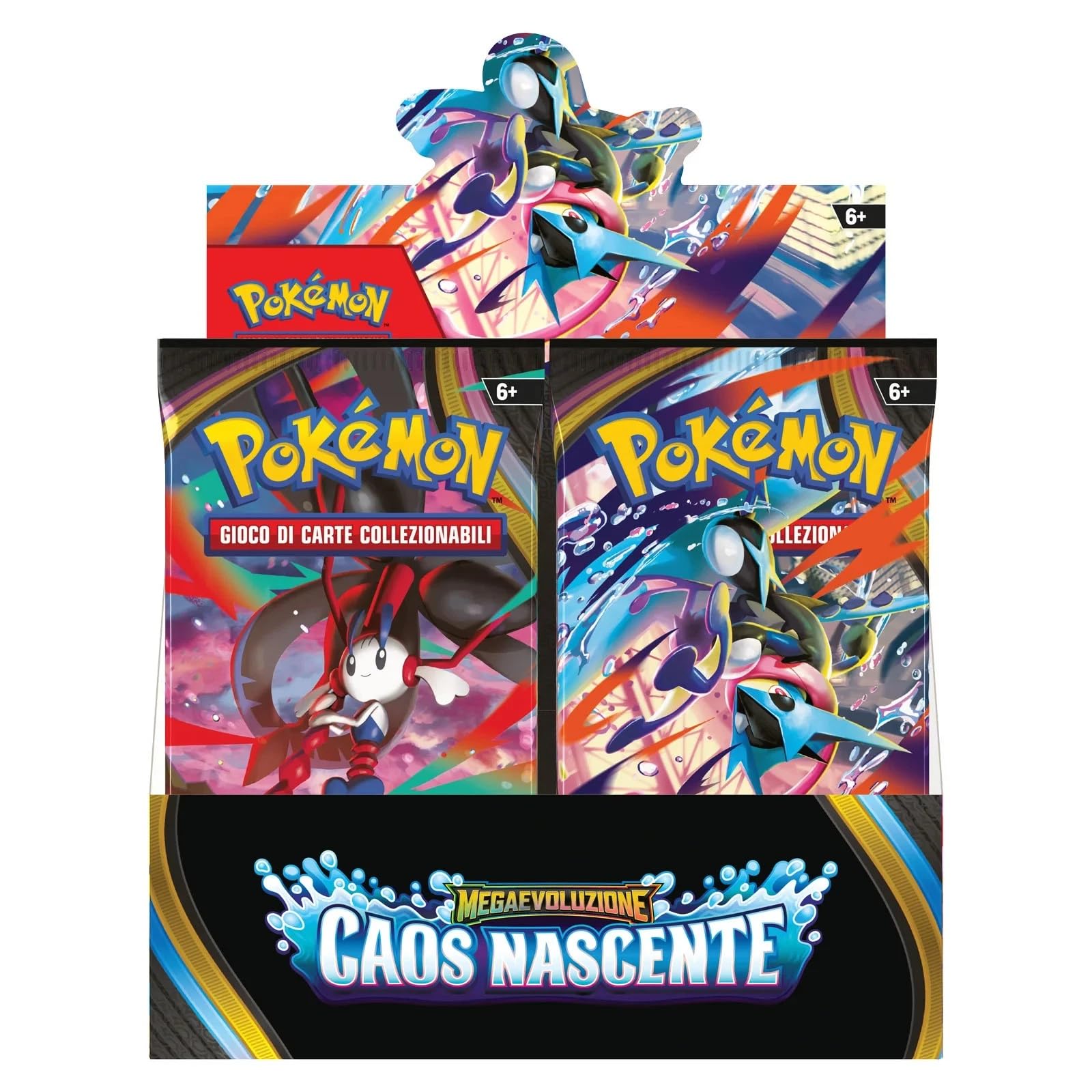 Carte Pokémon Megaevoluzione CAOS NASCENTE del GCC - espositore sigillato con 36 buste da 10 carte - edizione in italiano