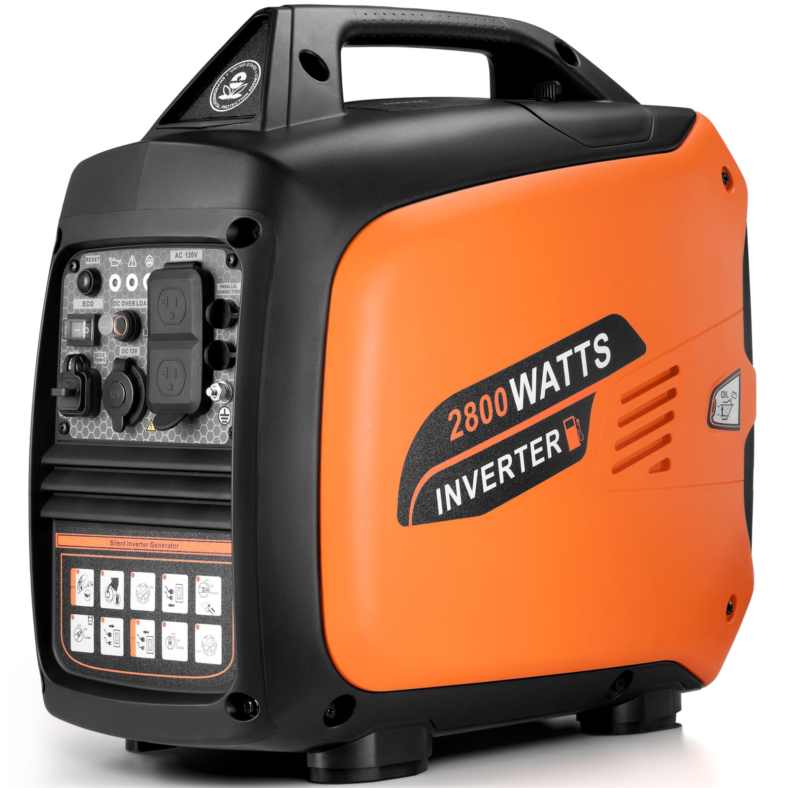 Amazon.com : Oxseryn 2800-Watts Portable Inverter Generator, Gas