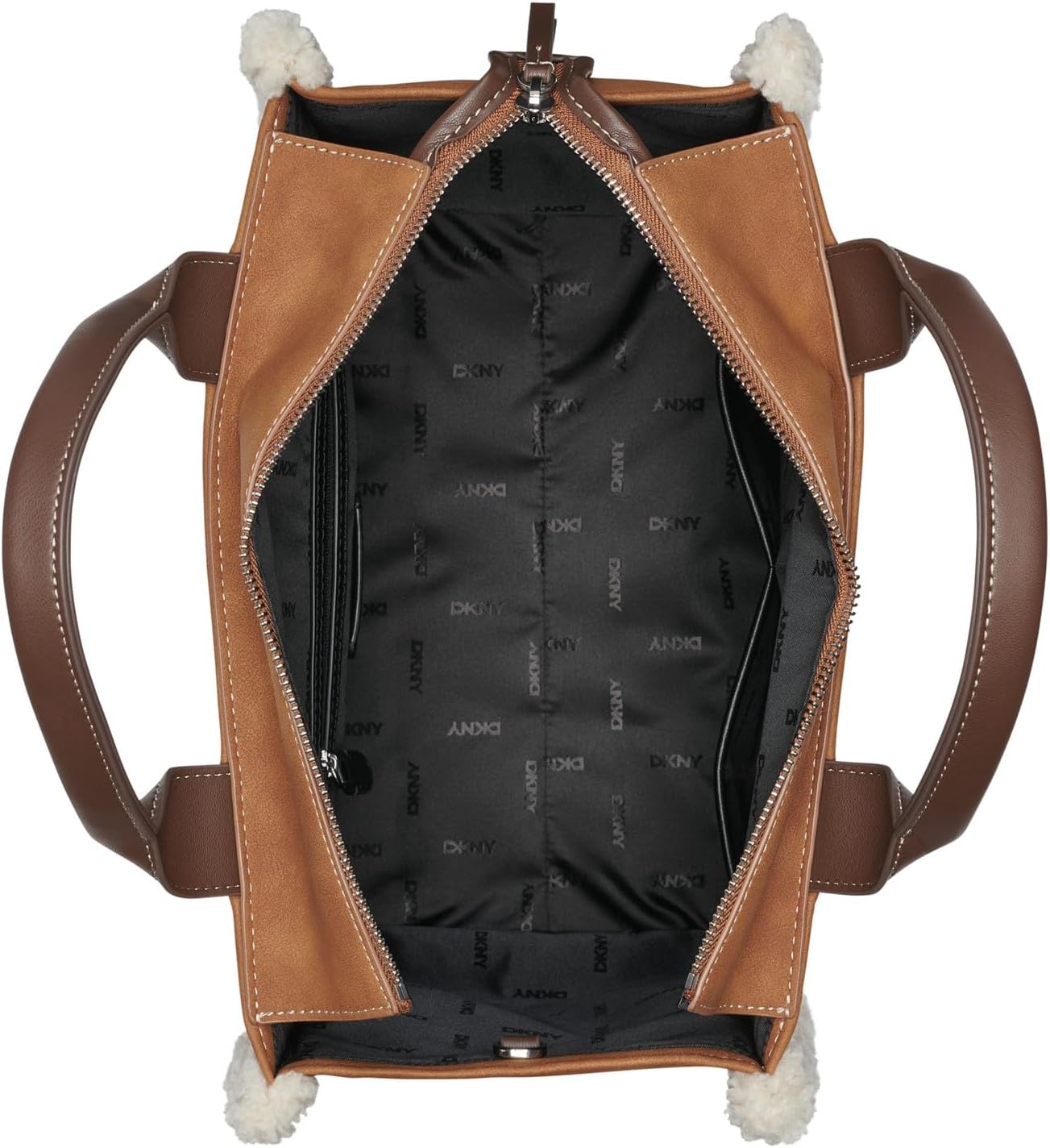 DKNY Women's Hadlee Medium Canvas Tote, Tobacco, One Size - Image 4