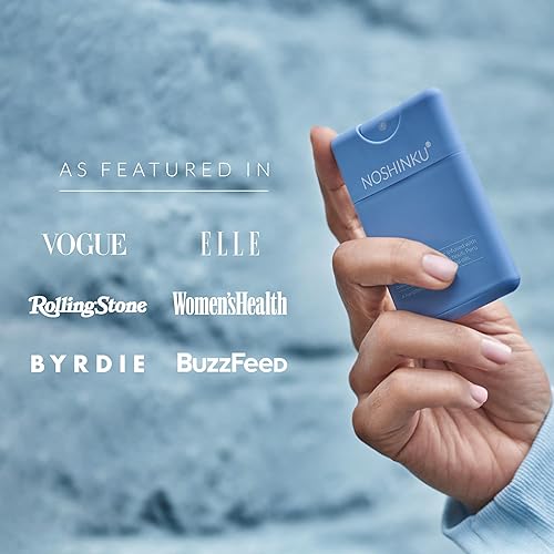 Miniatura 4 de Noshinku Desinfectante de manos de bolsillo recargable de bergamota, paquete de 3 unidades  Niebla desinfectante orgánica con aceites botánicos