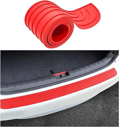 Protector de parachoques trasero de automóvil, accesorio de goma resistente a los arañazos para la entrada de la puerta del maletero, protector