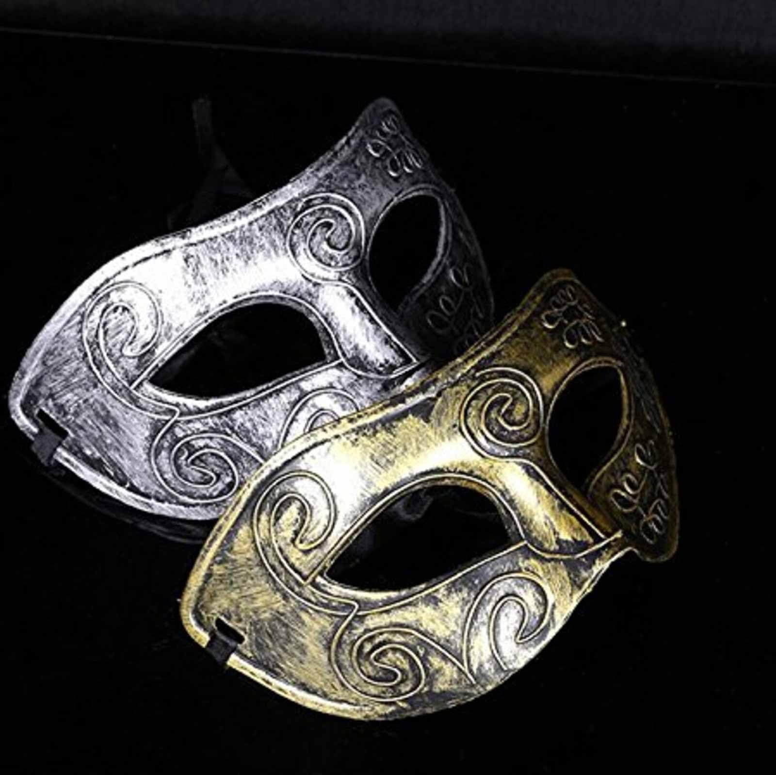 Venetian Mens Masquerade Ball Masks Face Mask for Party Fancy Dress Ball, Masked Ball, Halloween (Silver) - Image 4