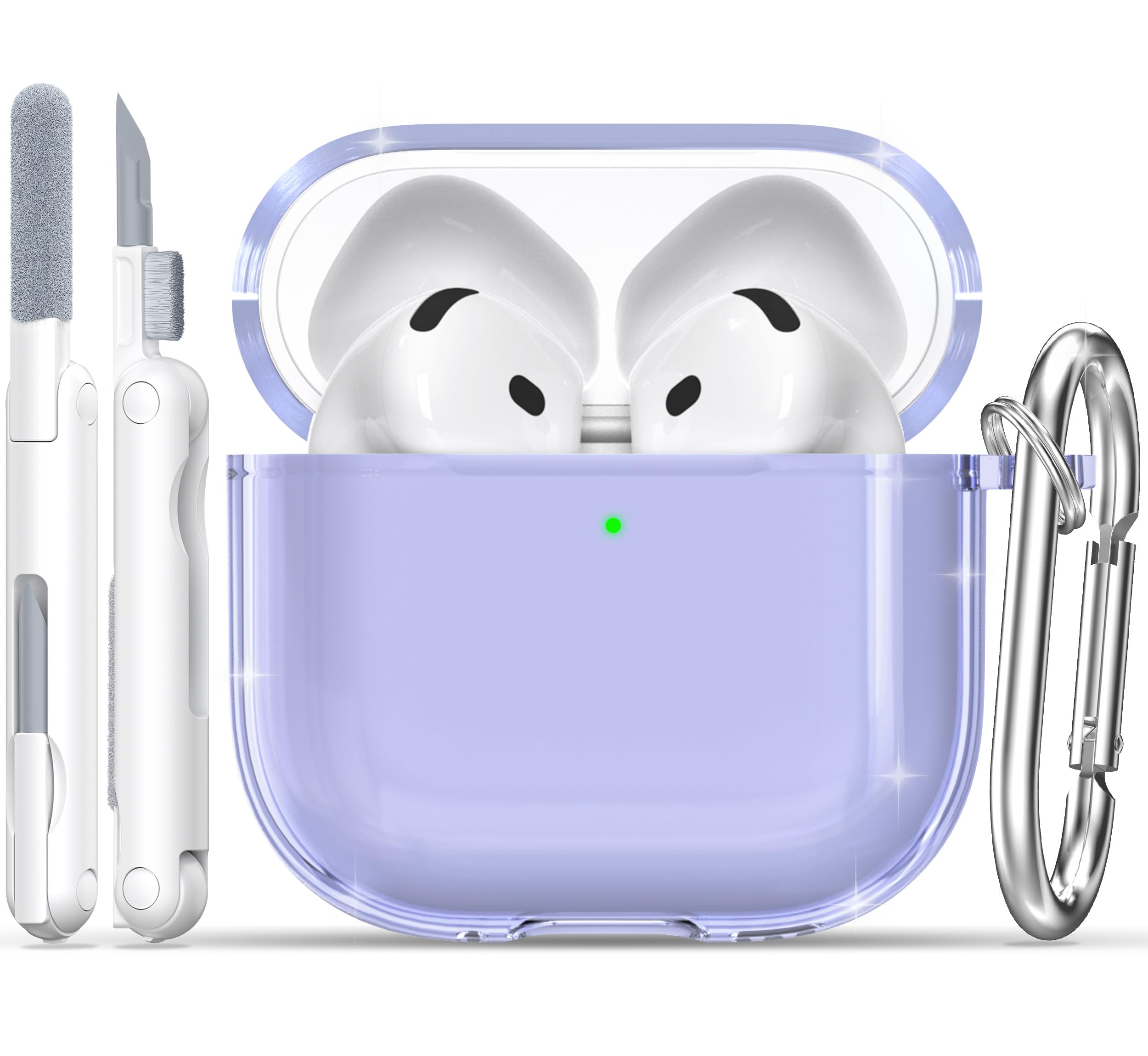 RFUNGUANGO Kompatibel mit Airpods Pro 3. Generation Schutzhülle, Transparent mit Reinigungsset, Weiche TPU Gilt für Airpods pro 3 hülle