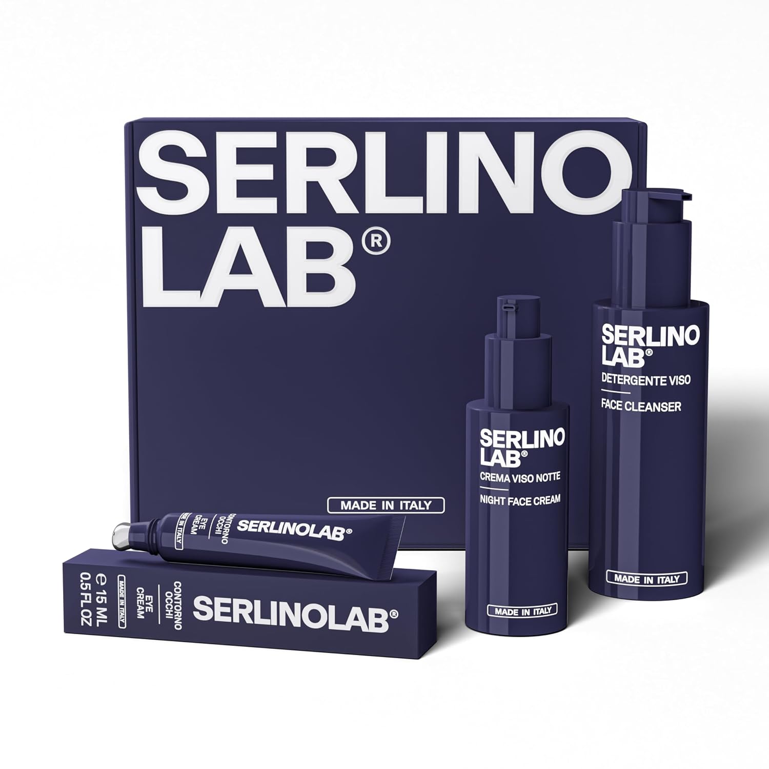 SERLINO LAB essential kit, 3 different items, made in Italy