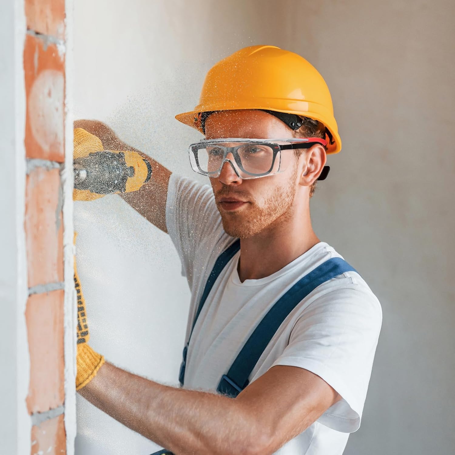 Safety Glasses Over Eyeglasses, Anti Fog&Scratch-Resistant Lenses, Adjustable Protective Eyewear Goggles, ANSI Z87 Certified Laboratory Safety Goggles and Shooting Glasses(Clear Lens) image 4 of 8 B0CDH14WWJ