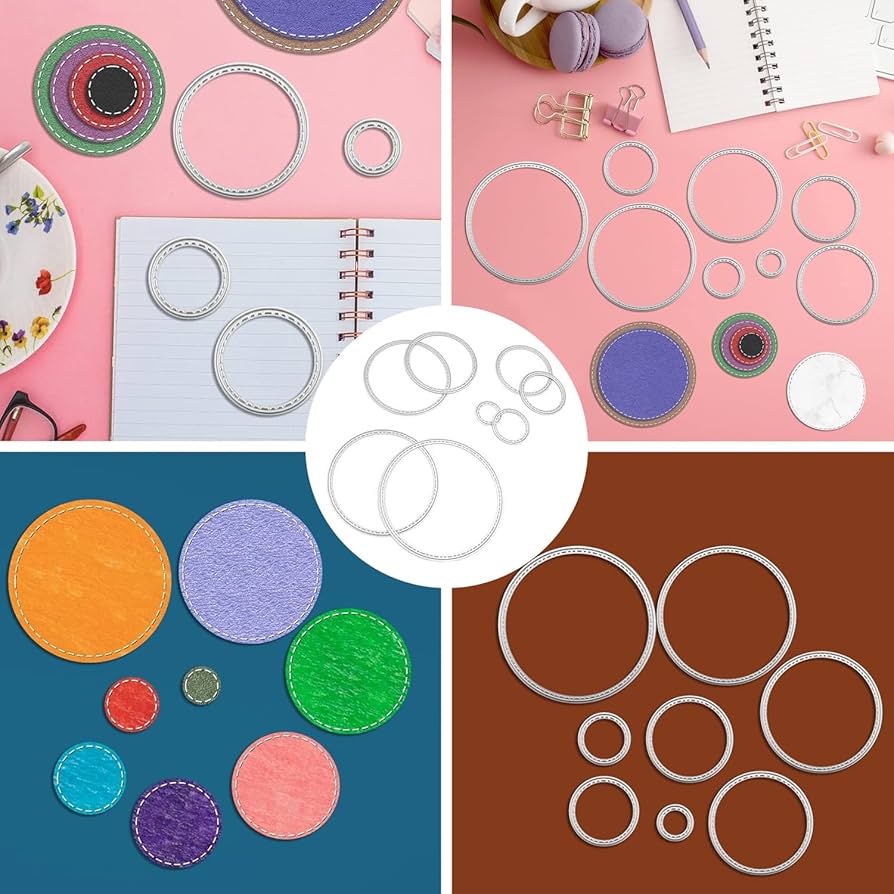 Kreis Stanzformen Für Kartenherstellung - Metall Schablonen Scrapbooking