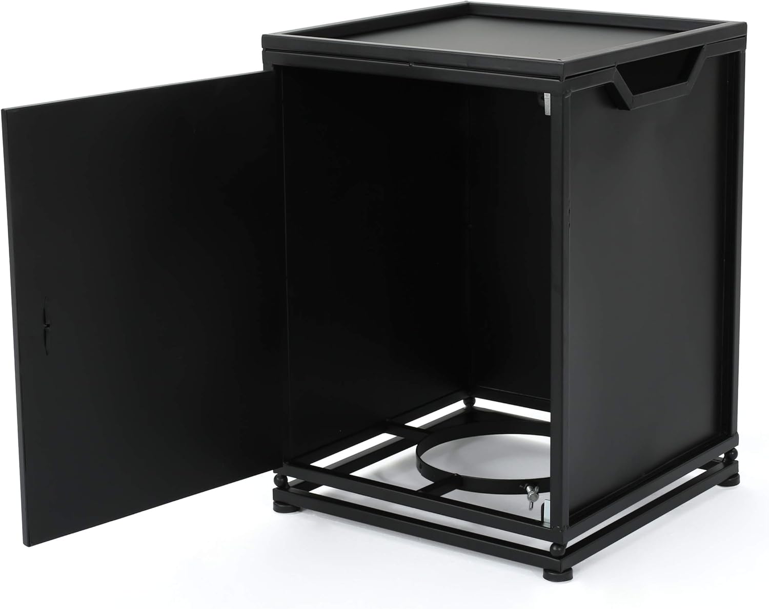 GDFStudio Outdoor 27" Bowl Shaped Fire Pit, Light Gray