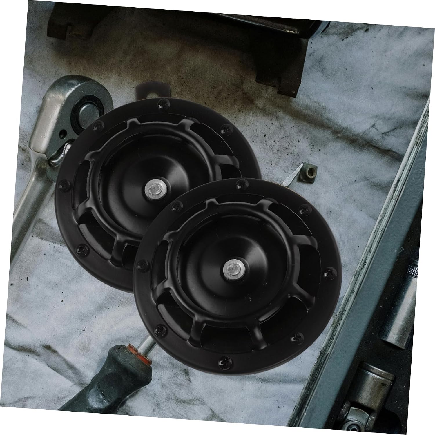MAGICLULU 1pair Loud Motorcycle Horns Tone Electric Speakers for Motorbikes and Scooters Driving Splashproof Design