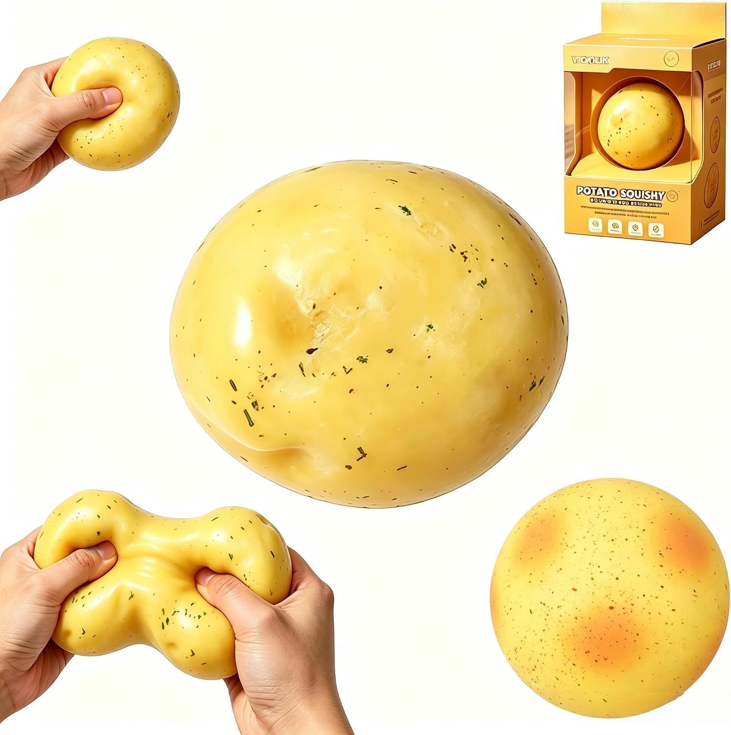 Squishy Stress Ball. Squeeze Realistic Design ASMR Anxiety Relief Tool (Potato) — image 1