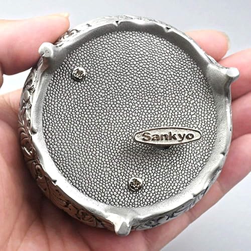 Vista 2 de ROSIKING Caja de Música Redonda de Metal de Aleación en Relieve de Cuerda Antigua Cajas Musicales de Joyería Regalos de Navidad Cumpleaños Día