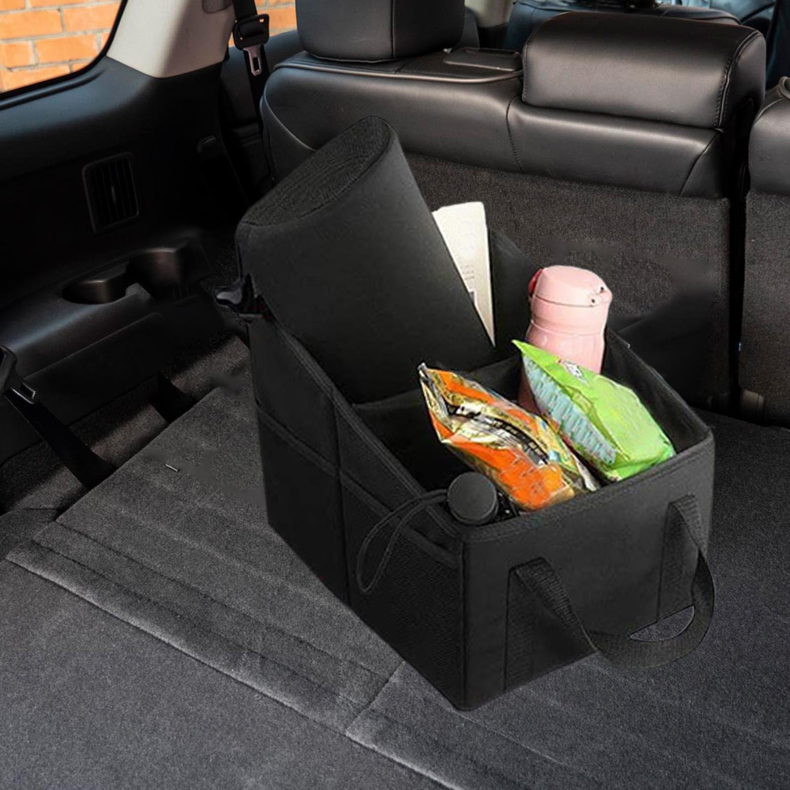 Produktbild von Autositz-Organizer – Beifahrersitz-Organizer, Faltbare Auto-Aufbewahrungstasche Mit Getränkehalter Und Taschen, Rücksitz-Reise-Caddy Für Autoreisen, Innenladung, Camping, LKW