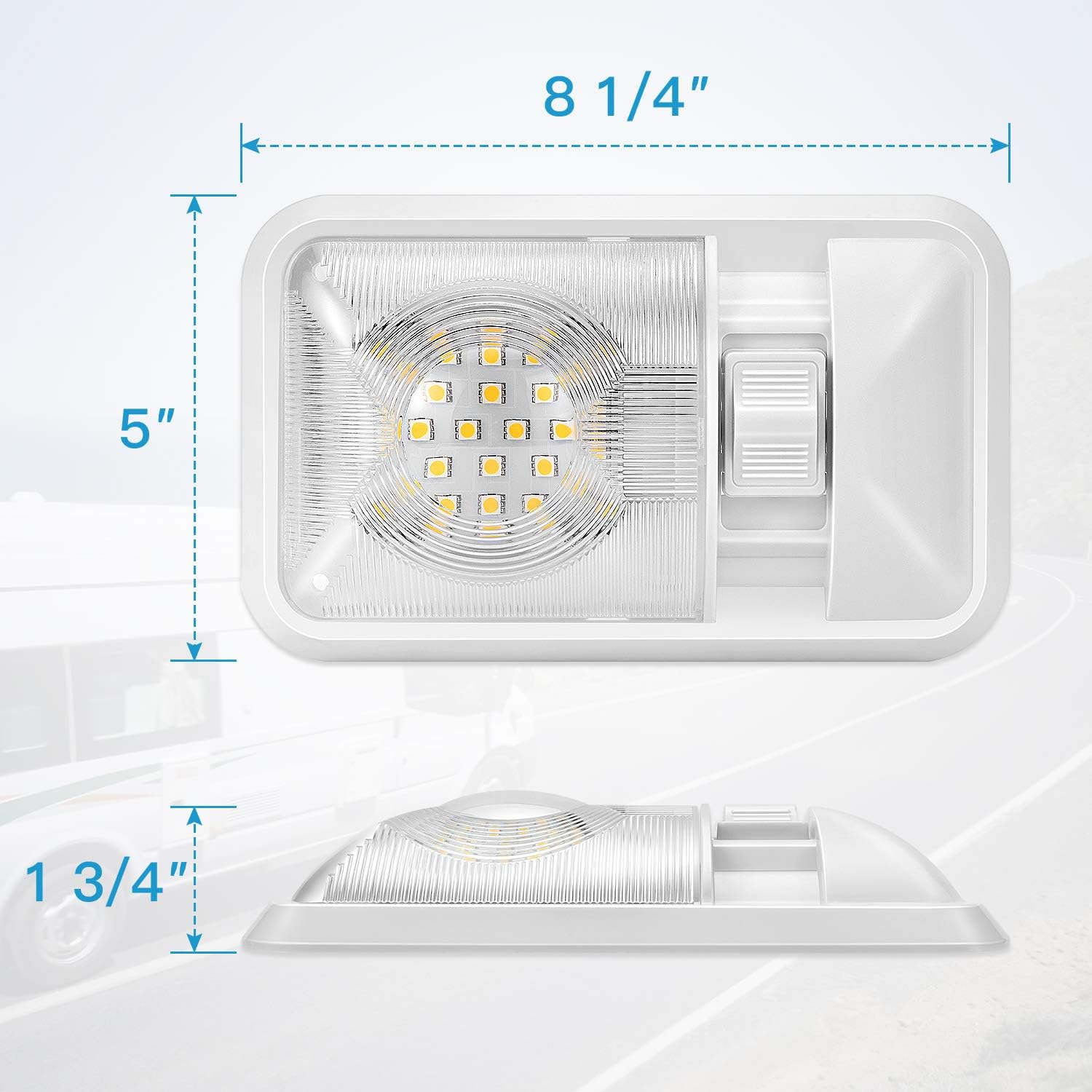 Kohree 12V Led RV Ceiling Dome Light RV Interior Lighting for Trailer Camper with Switch, Single Dome 320LM Each (Pack of 5, Natural White 4000-4500K) : Automotive