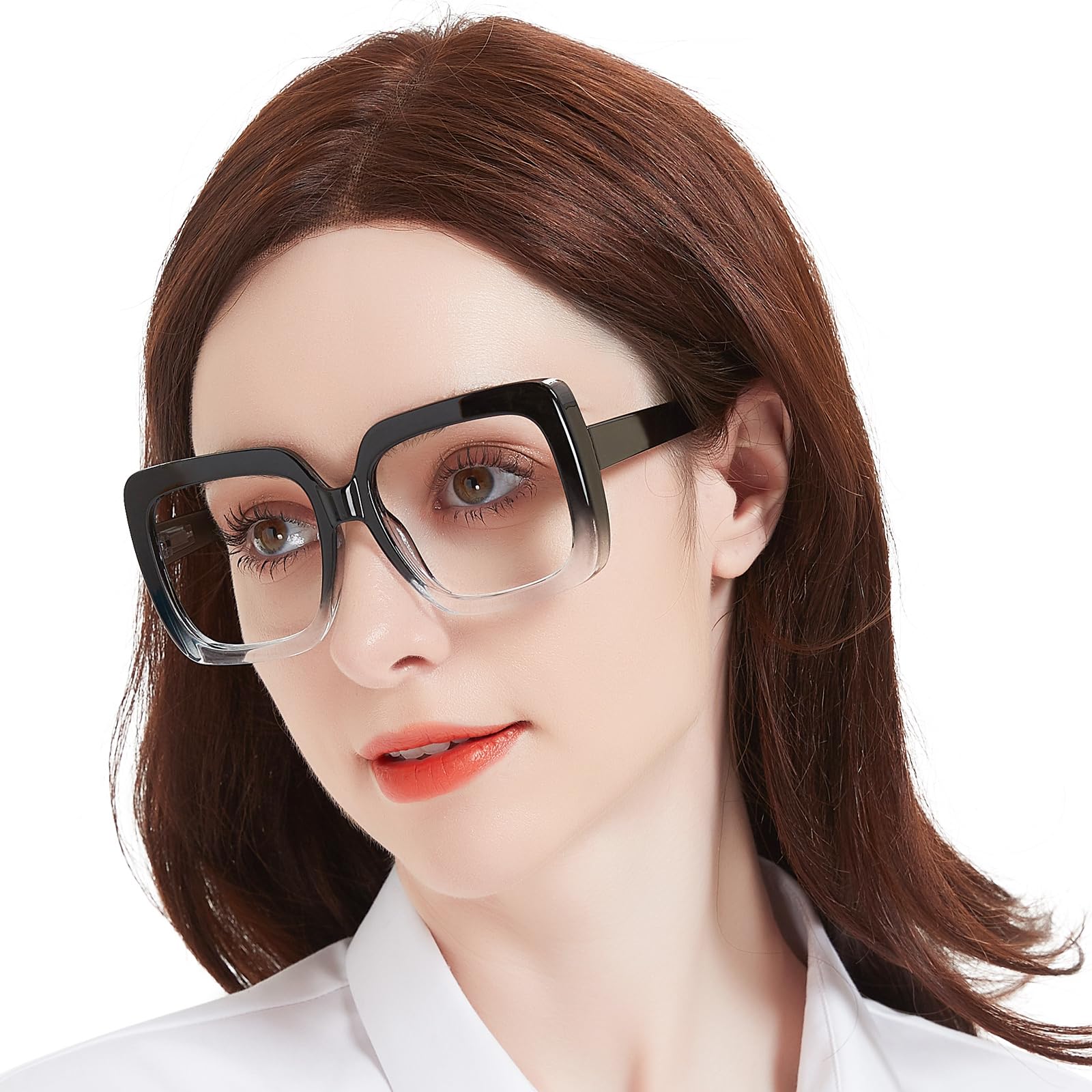 OCCI CHIARI Large Frame Reading Glasses Women Trendy Square Oversized Readers 1.0 1.5 2.0 2.5 3.0 3.5 1.25 1.75 2.25 2.75 4.0